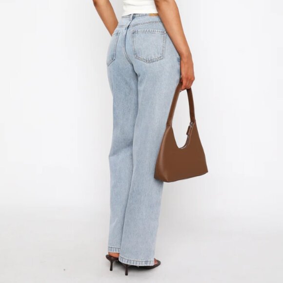 Layla Mid Rise Straight Leg Jeans Light Blue - Picture 4 of 6